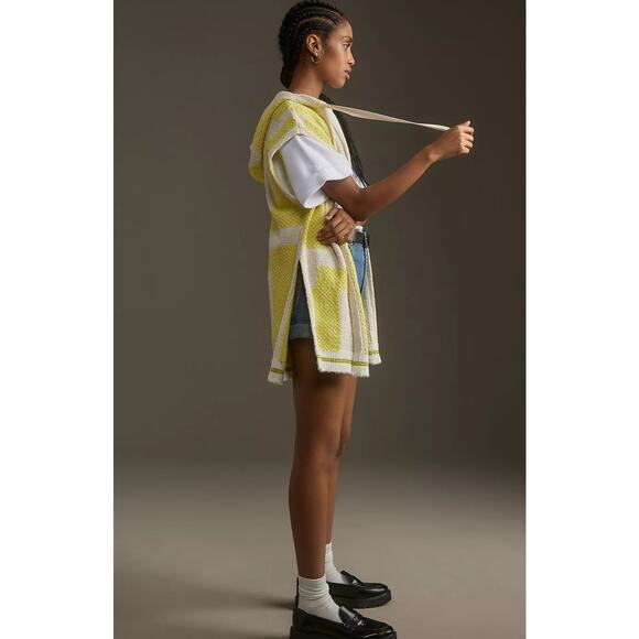 NWT Anthropologie Fringe Hooded Sweater Vest - XS - Picture 3 of 5